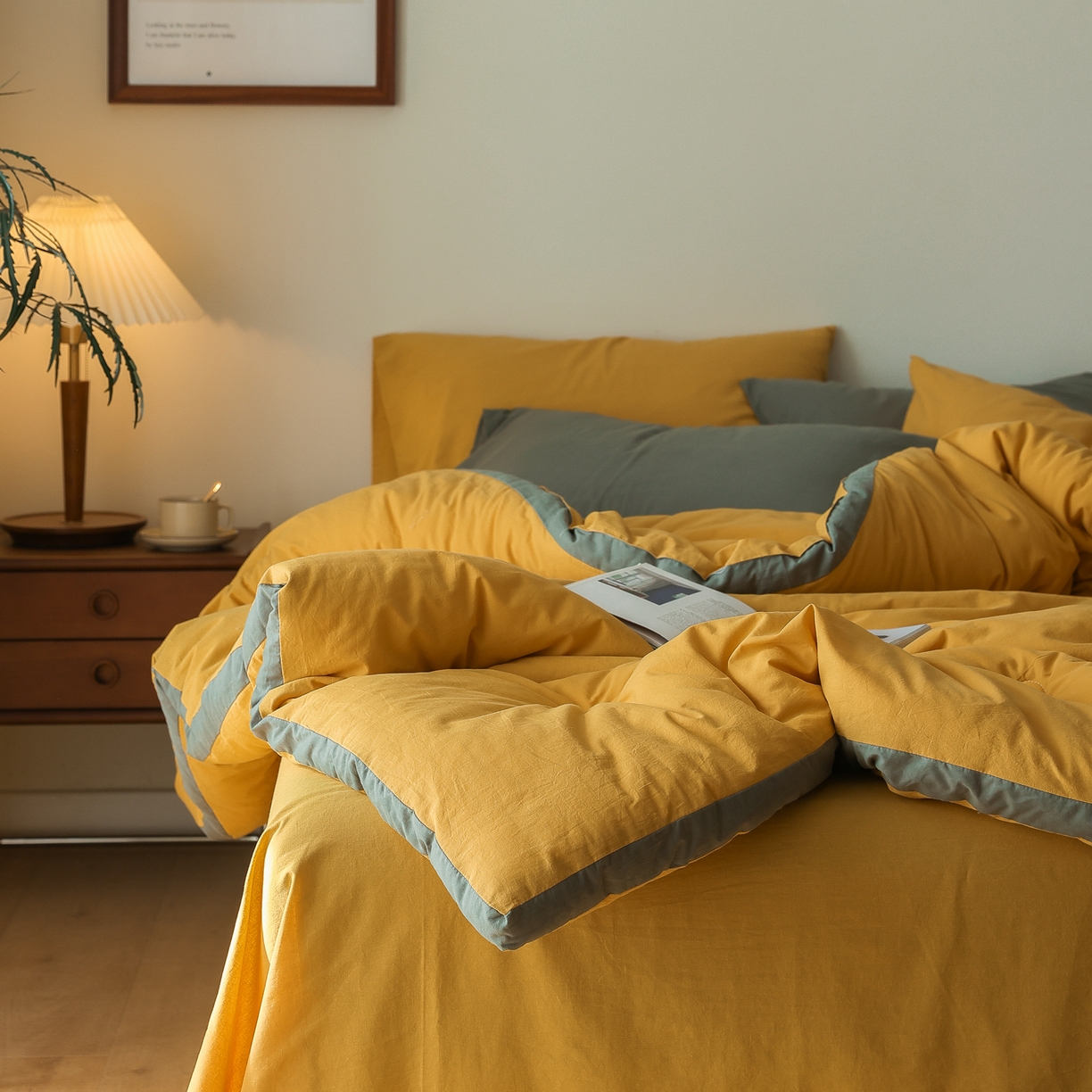 91家纺网 家纺一手货源 找家纺 雯雨家纺 2025新款里外全棉新疆棉花被被子被芯 鸣亮黄