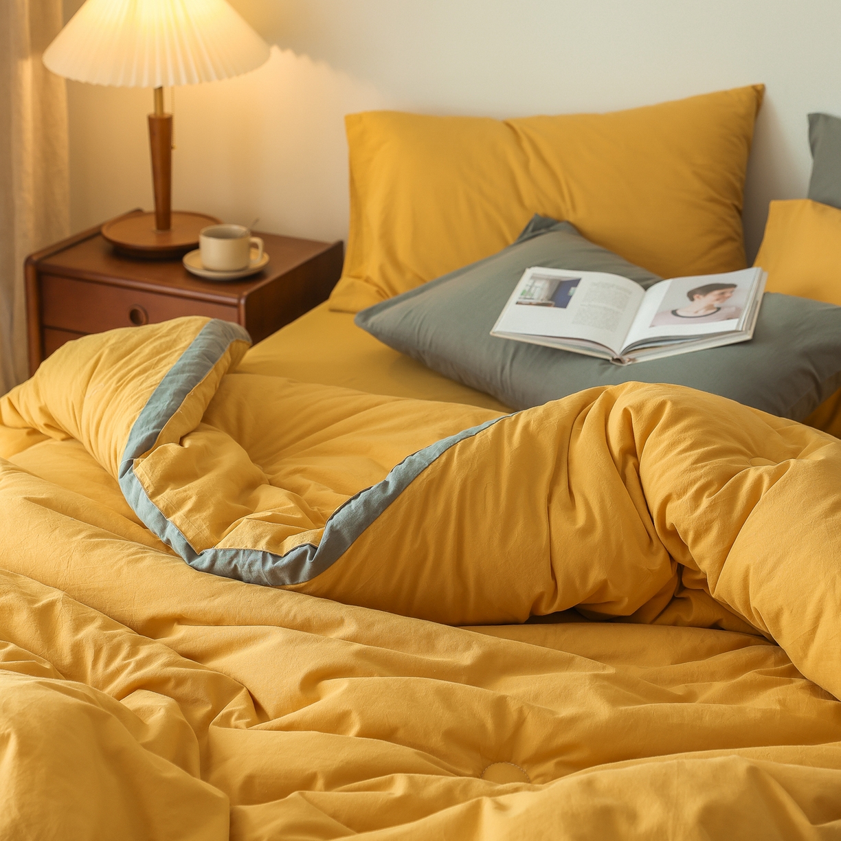 91家纺网 家纺一手货源 找家纺 雯雨家纺 2025新款里外全棉新疆棉花被被子被芯 鸣亮黄