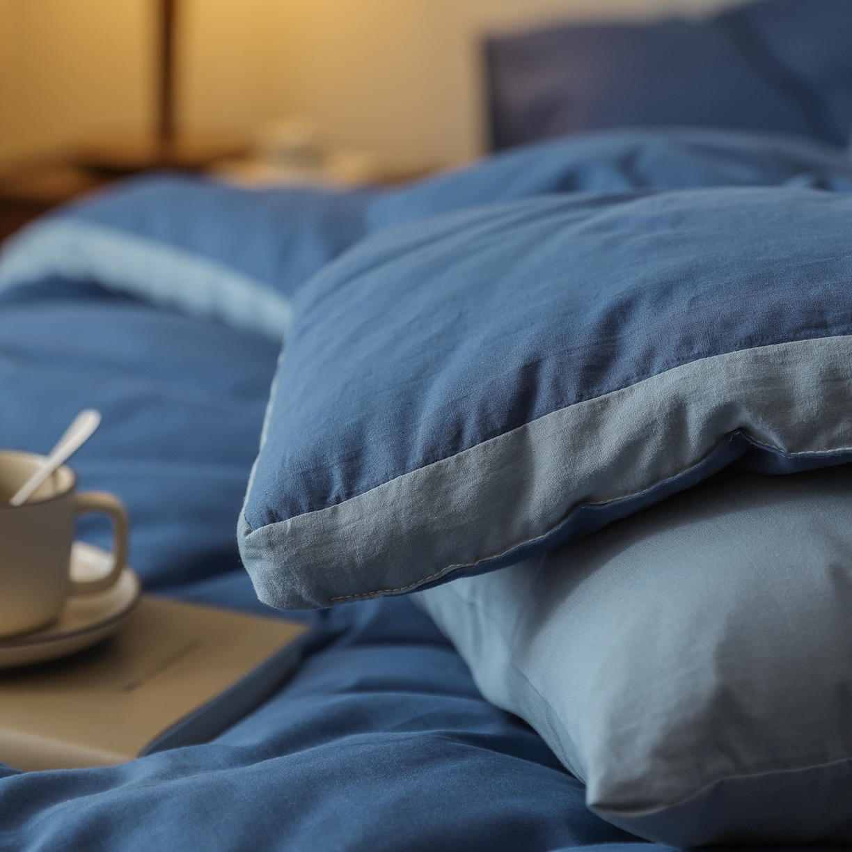 91家纺网 家纺一手货源 找家纺 雯雨家纺 2025新款里外全棉新疆棉花被被子被芯 深蓝