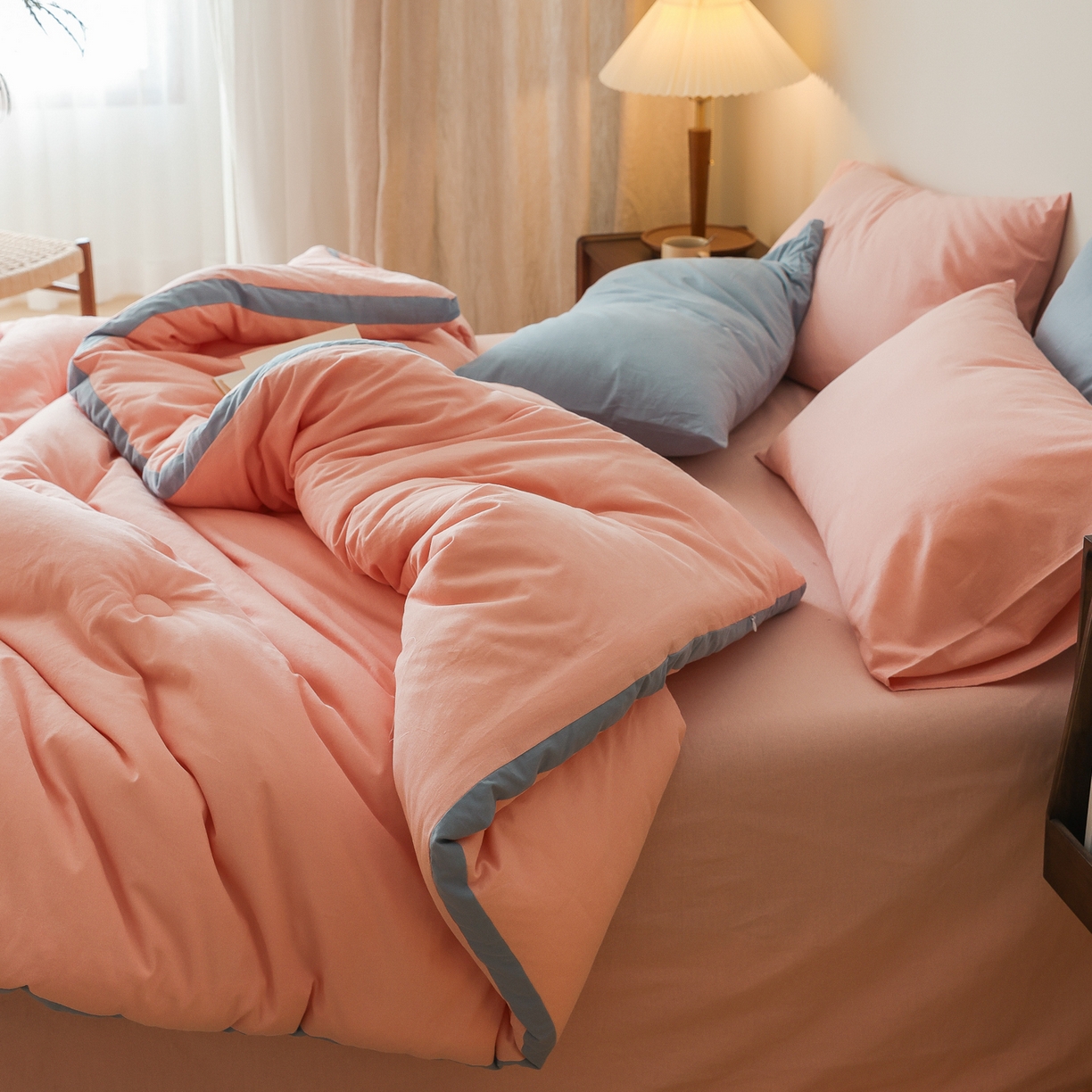 91家纺网 家纺一手货源 找家纺 雯雨家纺 2025新款里外全棉新疆棉花被被子被芯 文艺粉