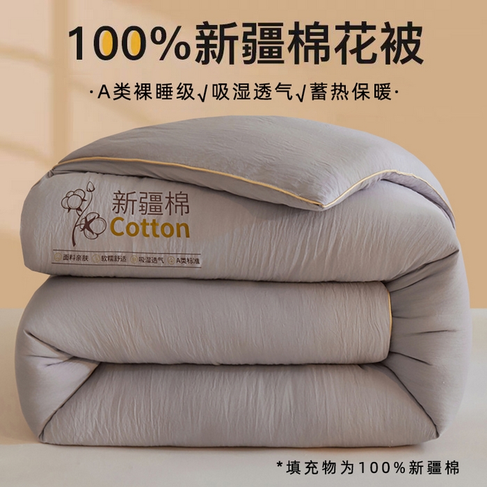 91家纺网 家纺一手货源 找家纺 （总）锦逸家居 2025新款A类水洗棉100%新疆棉花被棉絮春秋被冬被被子被芯