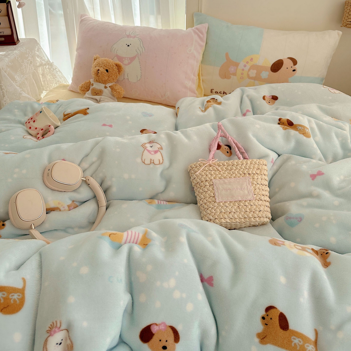 91家纺网 家纺一手货源 找家纺 （总）美乐迪家纺 2025秋冬新款牛奶绒四件套