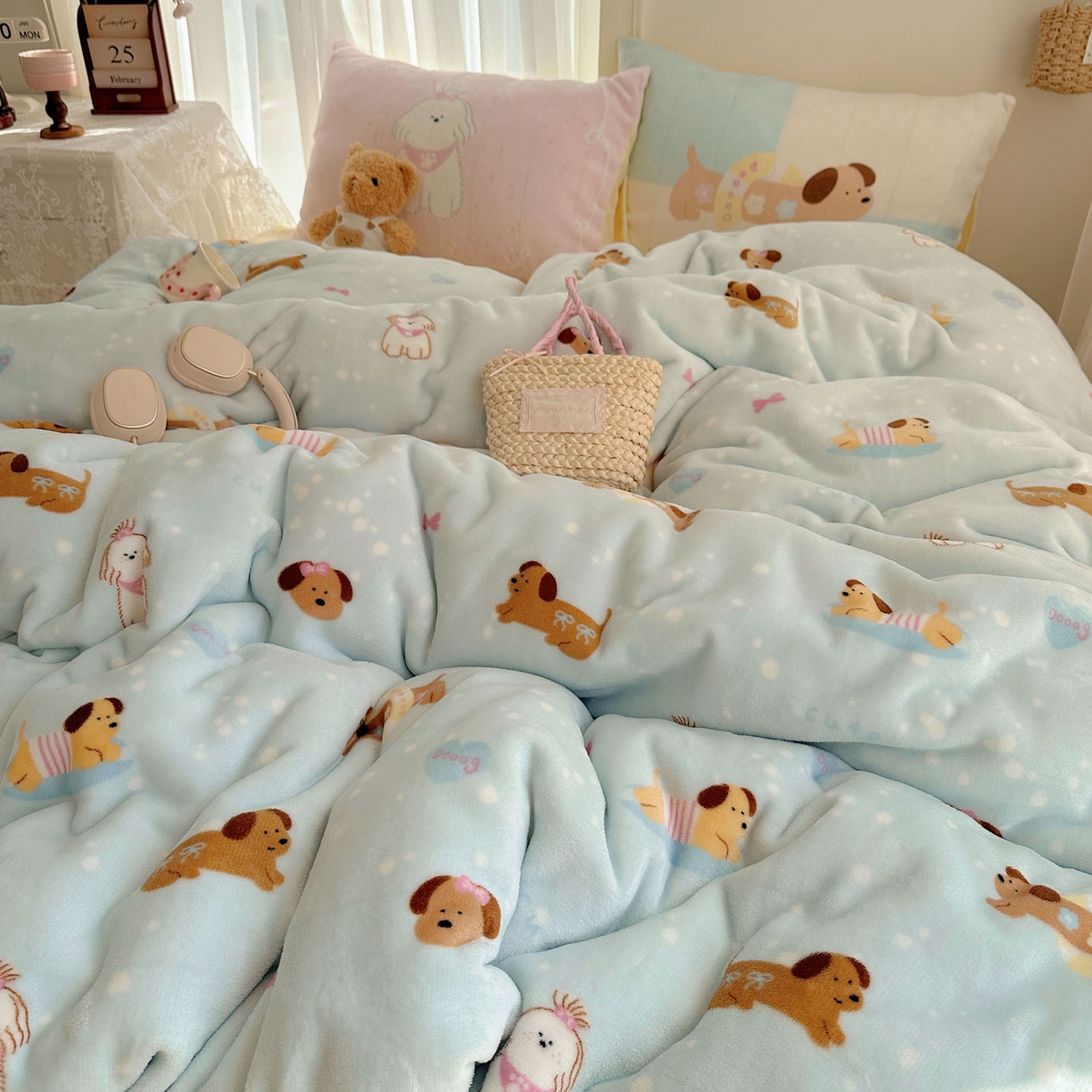 91家纺网 家纺一手货源 找家纺 （总）美乐迪家纺 2025秋冬新款牛奶绒四件套