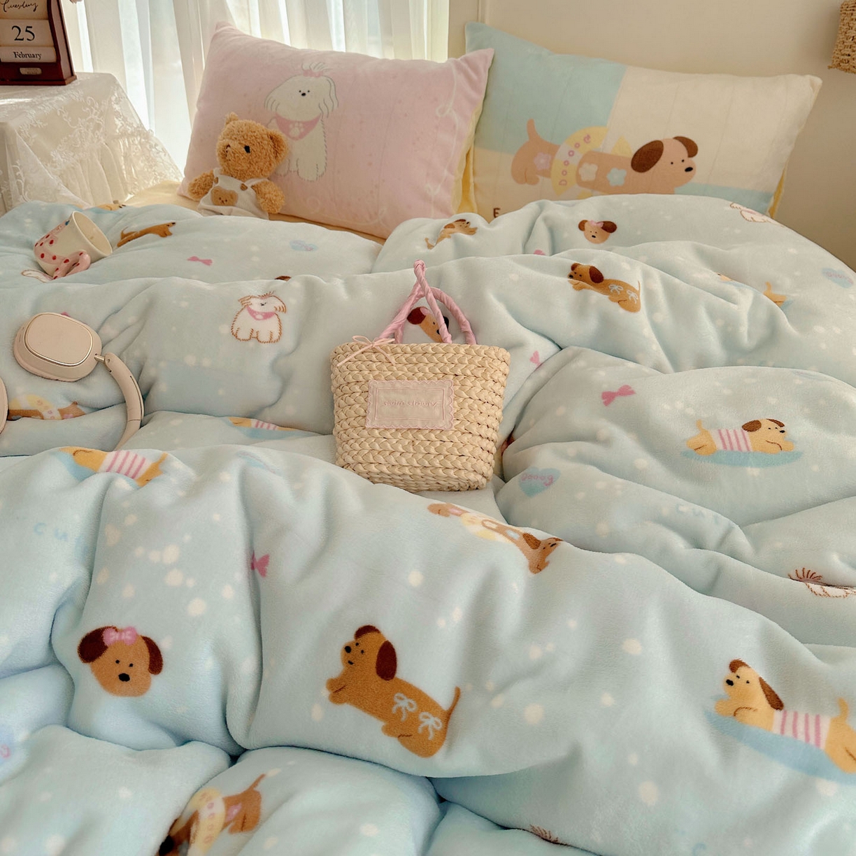 91家纺网 家纺一手货源 找家纺 （总）美乐迪家纺 2025秋冬新款牛奶绒四件套