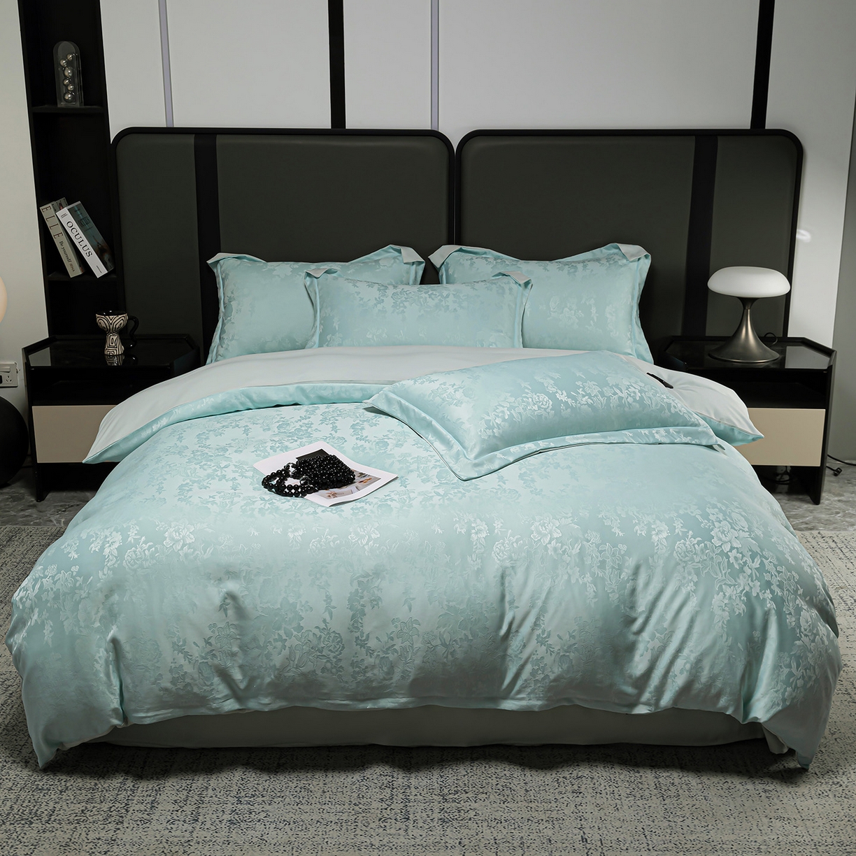 91家纺网 家纺一手货源 找家纺 （总）优选 2025新款欧式轻奢风直播热款贡缎提花四件套床单床笠款