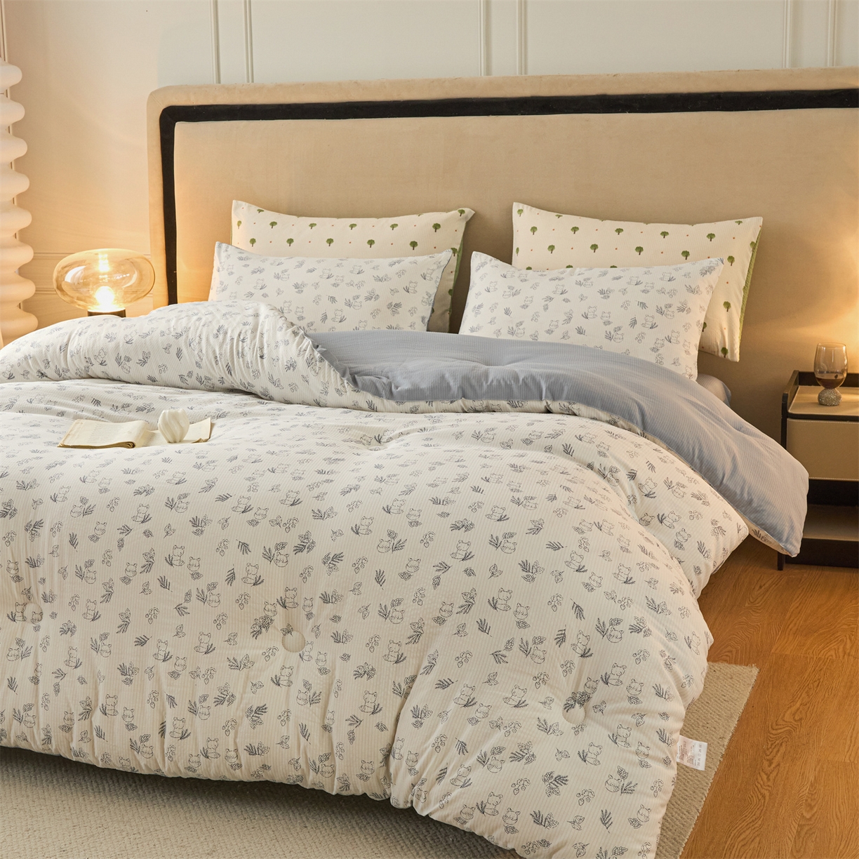 91家纺网 家纺一手货源 找家纺 换种生活 2025新款A类泡泡棉冬被被子被芯 安吉拉