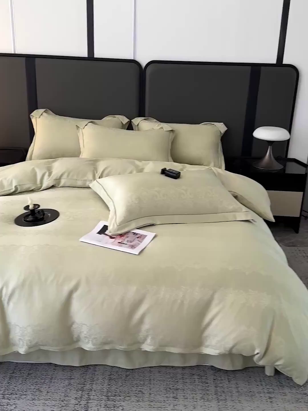 91家纺网 家纺一手货源 找家纺 优选 2025新款欧式轻奢风直播热款贡缎提花四件套床单床笠款 小春野