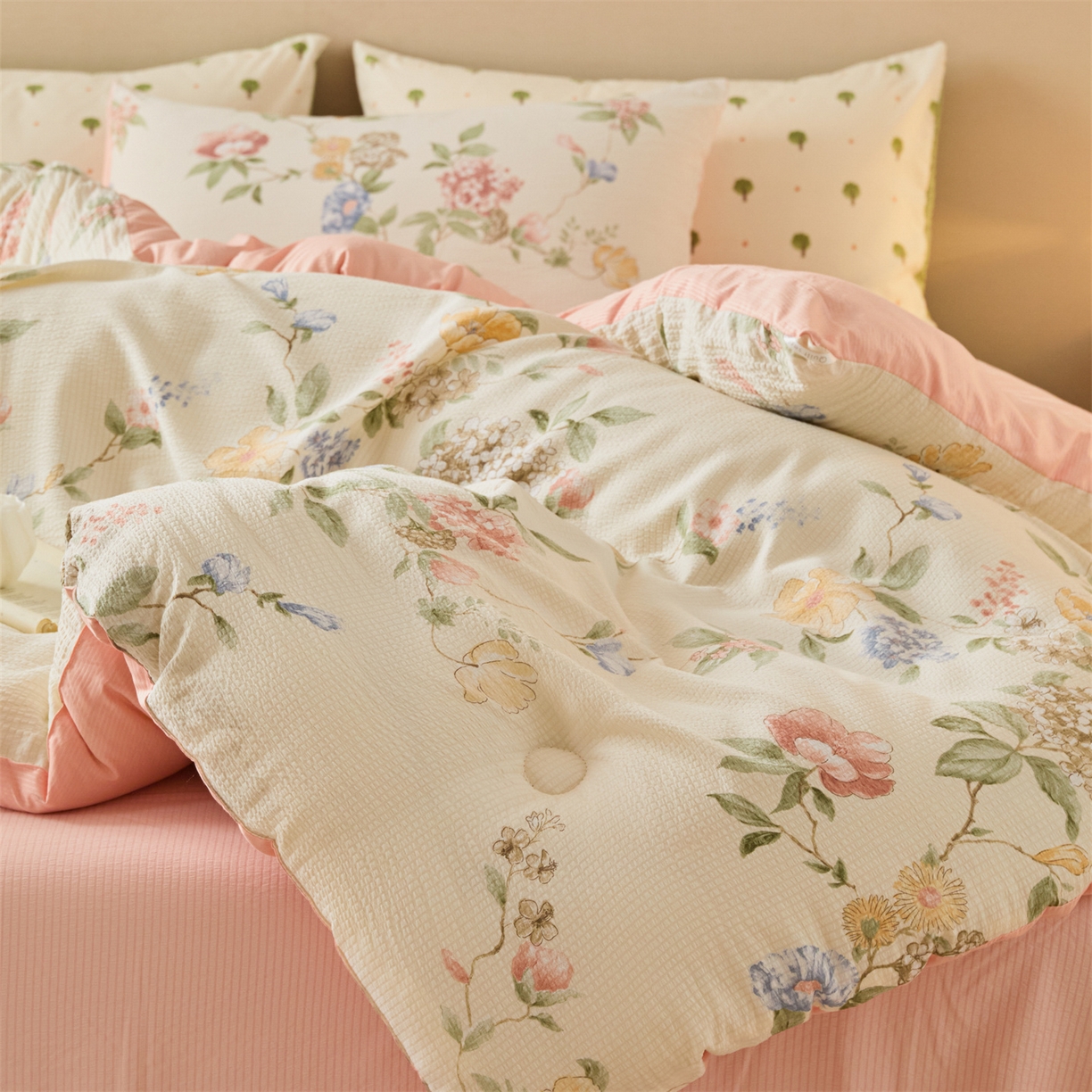 91家纺网 家纺一手货源 找家纺 换种生活 2025新款A类泡泡棉冬被被子被芯 俏佳人