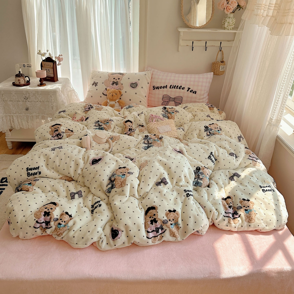 91家纺网 家纺一手货源 找家纺 （总）美乐迪家纺 2025秋冬新款牛奶绒四件套