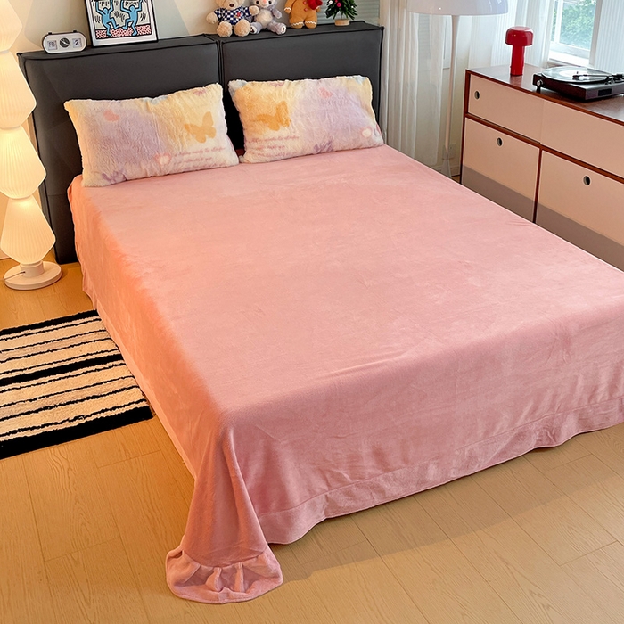 91家纺网 家纺一手货源 找家纺 金梦拉 2025直播爆款A类加厚兔绒印花系列四件套 幻碟