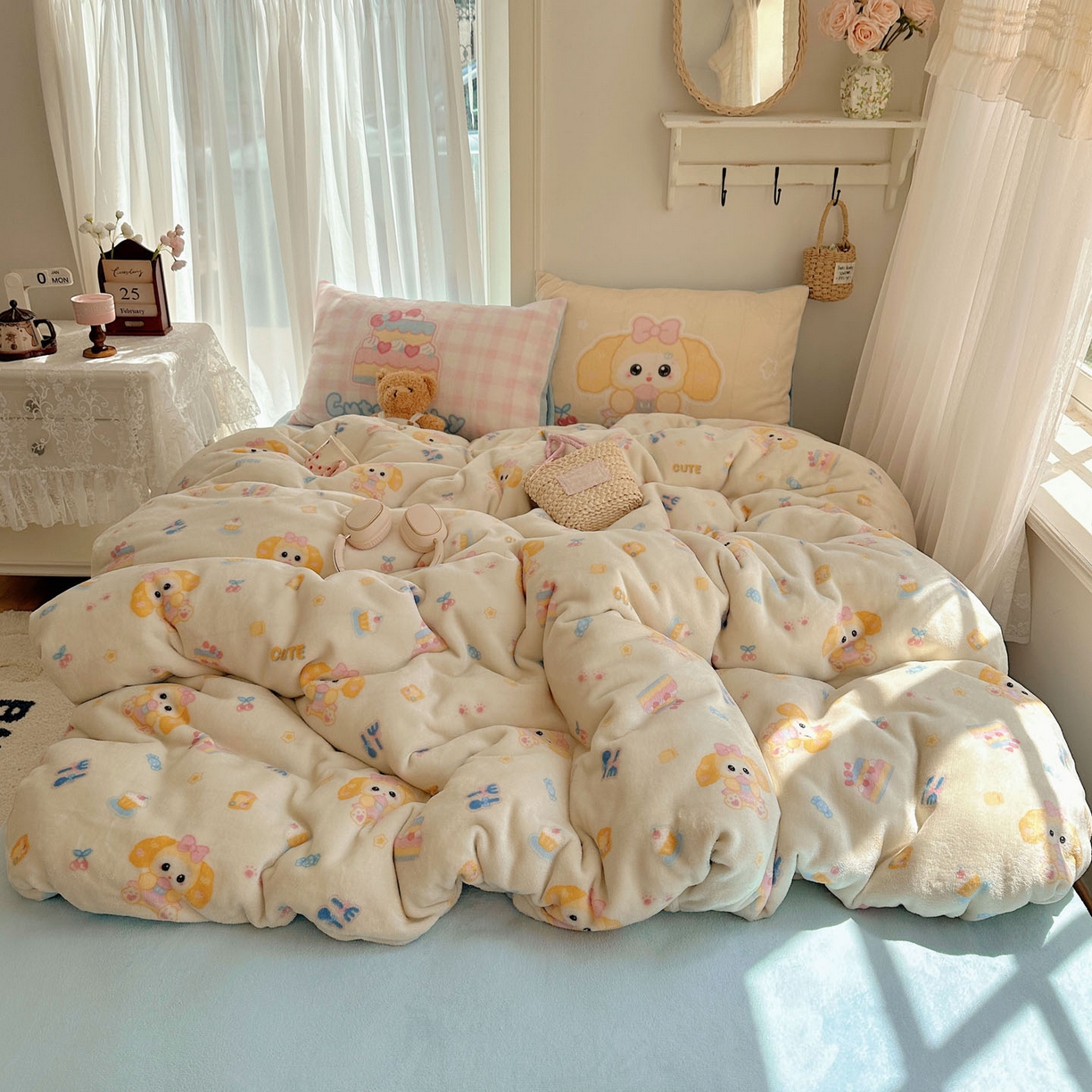 91家纺网 家纺一手货源 找家纺 （总）美乐迪家纺 2025秋冬新款牛奶绒四件套