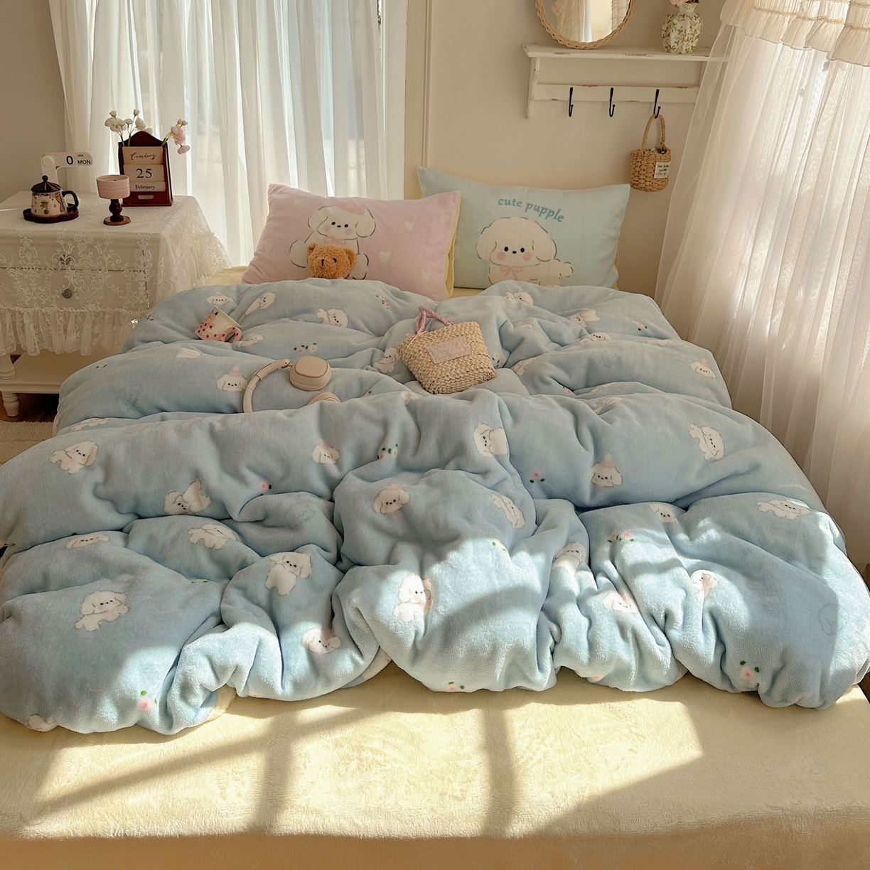 91家纺网 家纺一手货源 找家纺 （总）美乐迪家纺 2025秋冬新款牛奶绒四件套