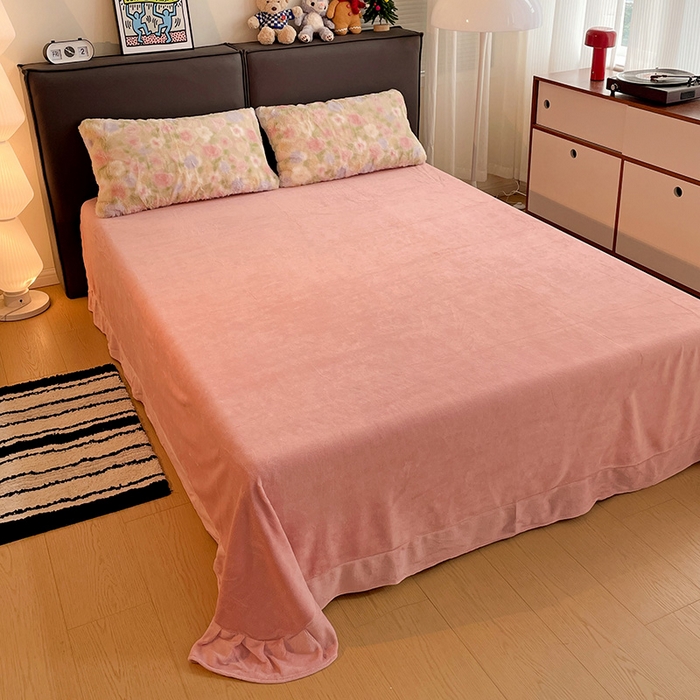 91家纺网 家纺一手货源 找家纺 金梦拉 2025直播爆款A类加厚兔绒印花系列四件套 曼塔