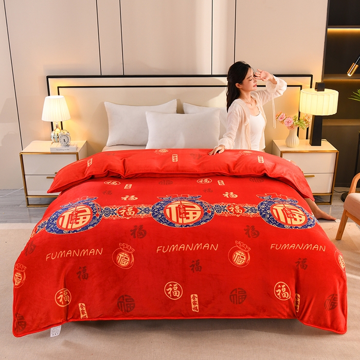 91家纺网 家纺一手货源 找家纺 （总）雨洋2025新款加厚保暖牛奶绒金貂婴儿绒单被套