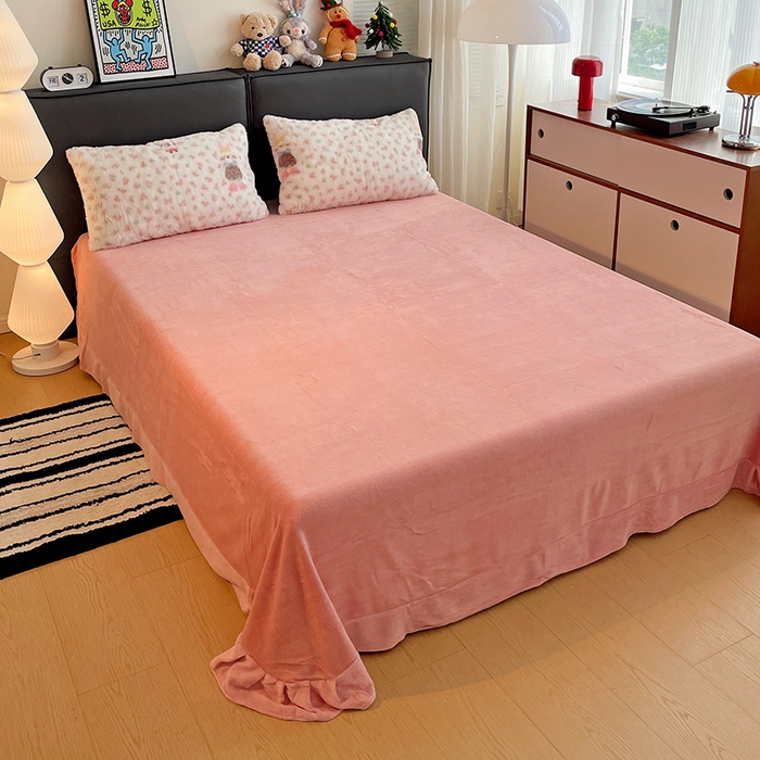 91家纺网 家纺一手货源 找家纺 金梦拉 2025直播爆款A类加厚兔绒印花系列四件套 童趣