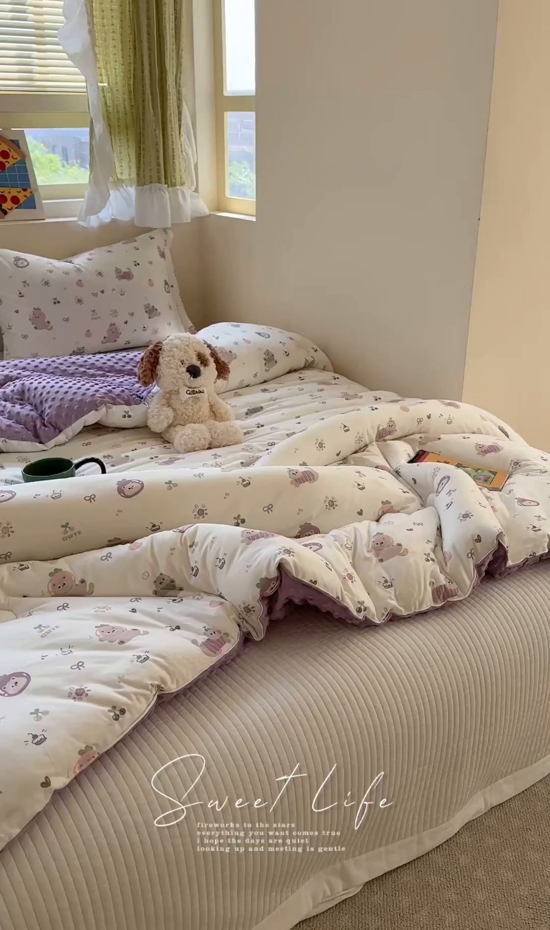 91家纺网 家纺一手货源 找家纺 暖生活 2025新款针织棉豆豆绒大豆秋冬被 被子被芯 茄喵