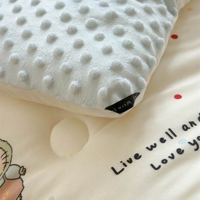 91家纺网 家纺一手货源 找家纺 暖生活 2025新款针织棉豆豆绒大豆秋冬被 被子被芯 喵布布