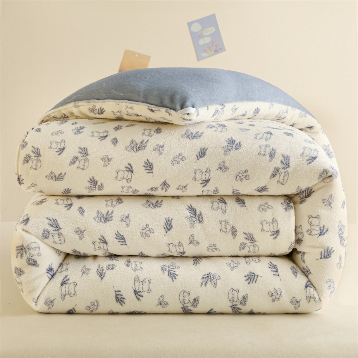 91家纺网 家纺一手货源 找家纺 换种生活 2025新款A类牛奶绒夹棉冬被被子被芯 安吉拉