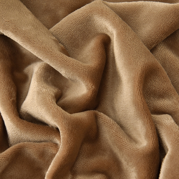 91家纺网 家纺一手货源 找家纺 牵依 2025新款高克重绣花牛奶绒四件套 可可熊-奶咖