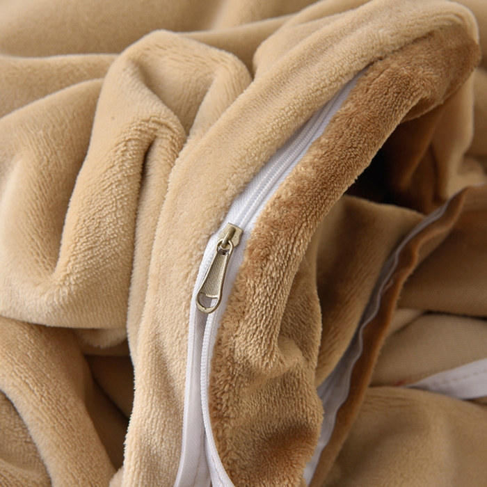 91家纺网 家纺一手货源 找家纺 牵依 2025新款高克重绣花牛奶绒四件套 苏姑娘-奶咖