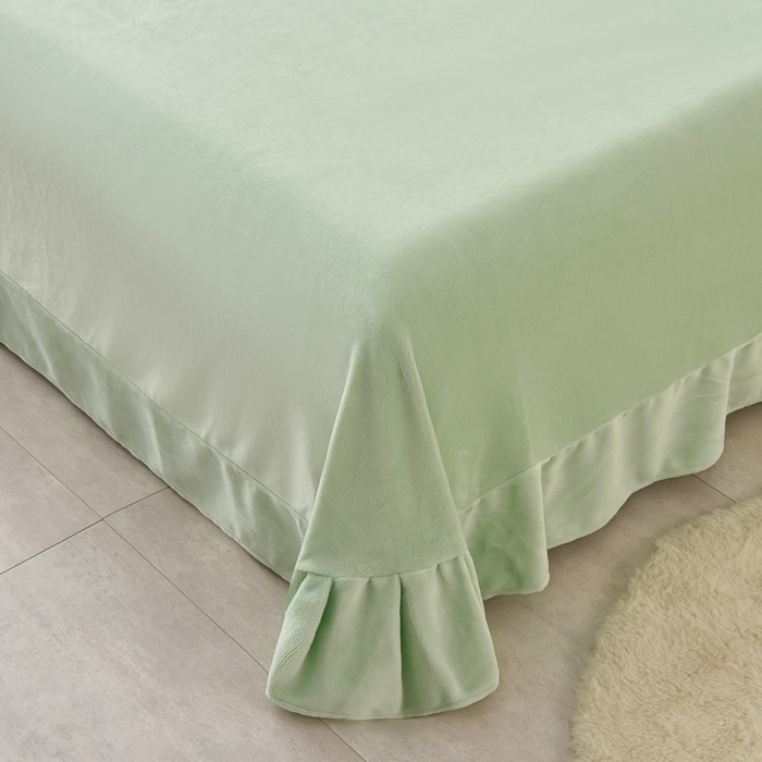 91家纺网 家纺一手货源 找家纺 牵依 2025新款高克重绣花牛奶绒四件套 足球小熊-奶油黄