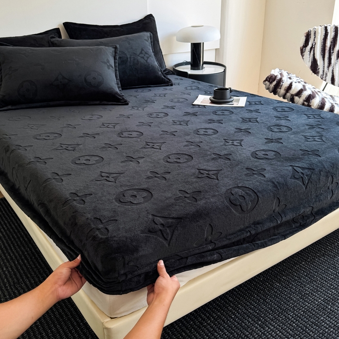 91家纺网 家纺一手货源 找家纺 （总）三悦四季 2026新款纯色亲肤磨毛防水床笠跨境直播爆款床笠三件套外贸可定制任意尺寸