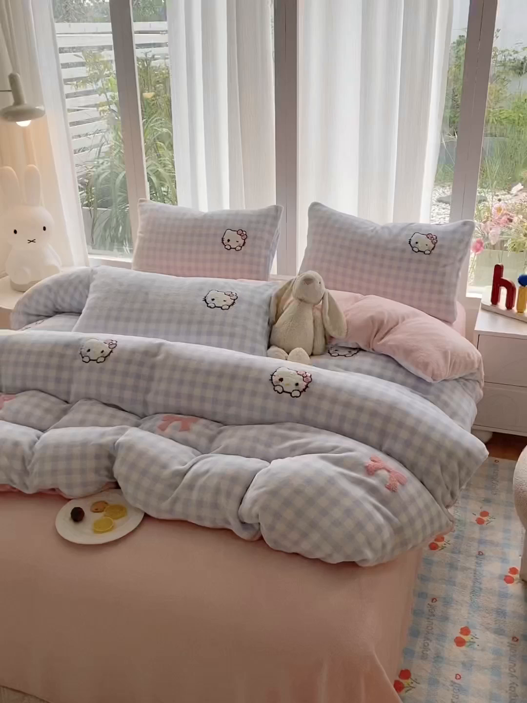 91家纺网 家纺一手货源 找家纺 （总）茉礼 2025新款A类卡通加厚毛巾绣牛奶绒四件套