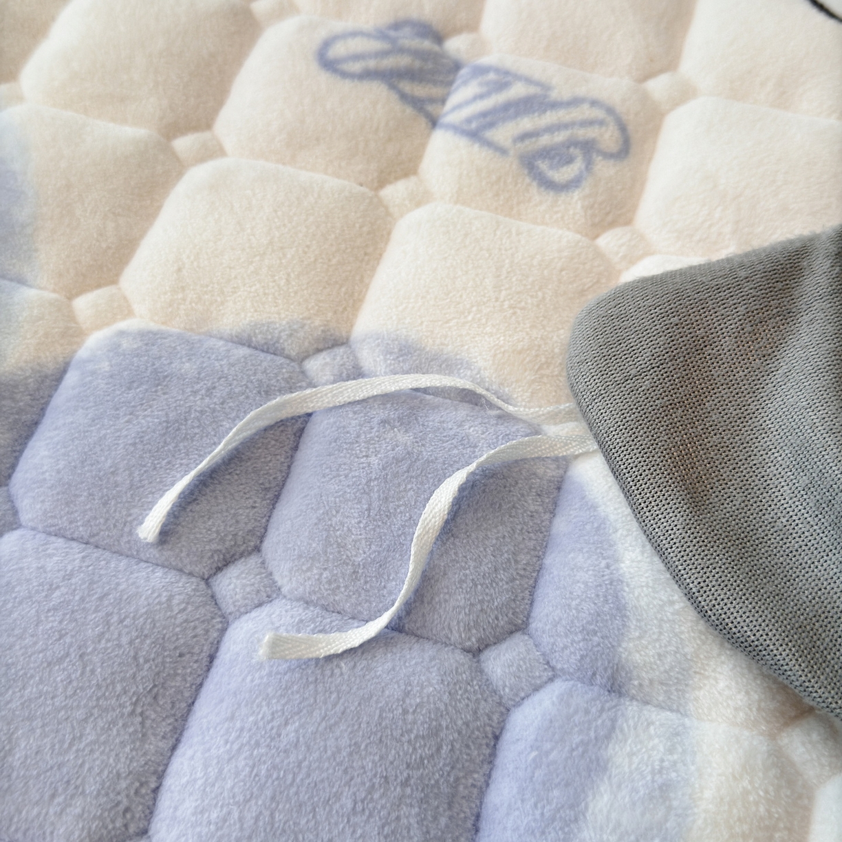 91家纺网 家纺一手货源 找家纺 LIFE.丽芙 2025秋冬新款A类牛奶绒加厚夹棉床褥垫+被套组合四件套 幸运狗