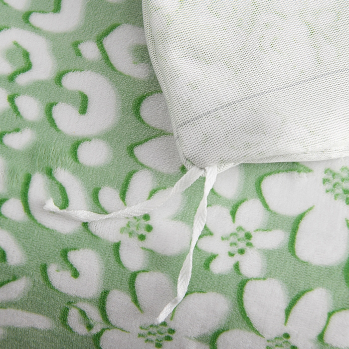 91家纺网 家纺一手货源 找家纺 牵依 2025新款牛奶绒小包边印花四件套 花蔓-绿