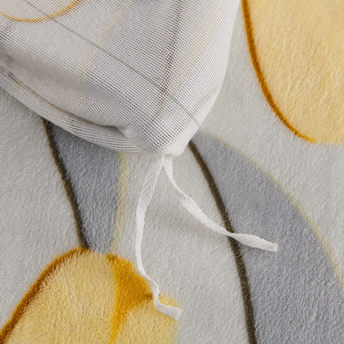 91家纺网 家纺一手货源 找家纺 牵依 2025新款牛奶绒小包边印花四件套 浪漫郁金香-米黄