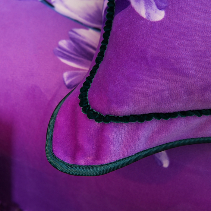 91家纺网 家纺一手货源 找家纺 牵依 2025新款牛奶绒小包边印花四件套 郁金香