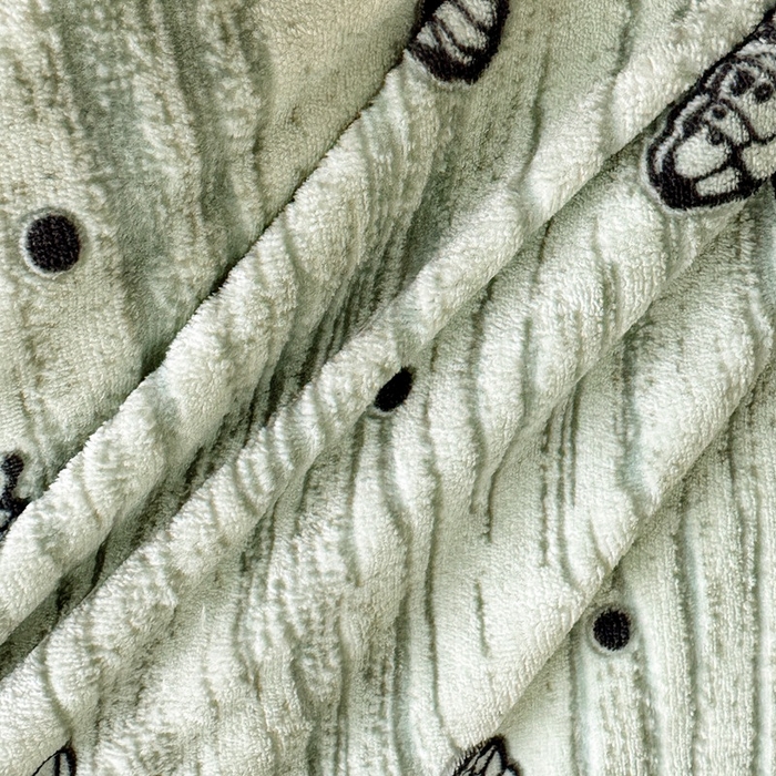 91家纺网 家纺一手货源 找家纺 大米家居 2025新款韩版美拉德风高克重雕花牛奶绒四件套-梦蝶系列 梦蝶-绿