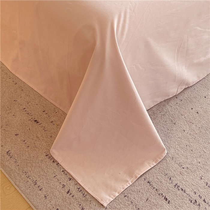 91家纺网 家纺一手货源 找家纺 琪格格纺织 2025新款全棉纯棉轻奢肌理感简约大提花加厚磨毛四件套 纳兰-粉玉