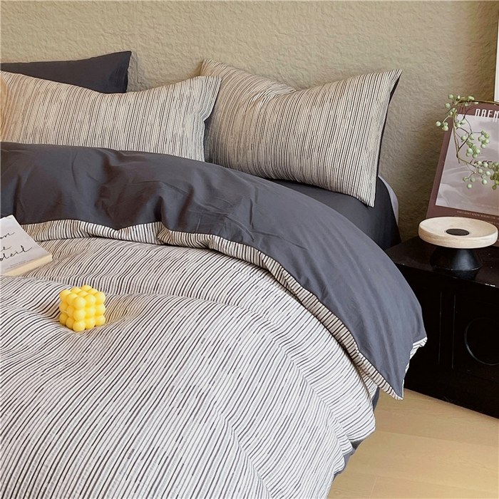 91家纺网 家纺一手货源 找家纺 琪格格纺织 2025新款全棉纯棉轻奢肌理感简约大提花加厚磨毛四件套 梵希印象