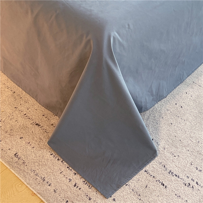 91家纺网 家纺一手货源 找家纺 琪格格纺织 2025新款全棉纯棉轻奢肌理感简约大提花加厚磨毛四件套 月岛-暮蓝