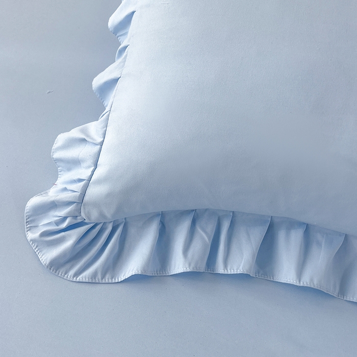 91家纺网 家纺一手货源 找家纺 （总）后庭寝室 2025新款亲肤舒适柔软亲肤花边蝴蝶结四件套-如愿