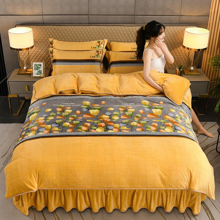 （总）董成龙 2025直播高克重牛奶绒四件套法莱绒金貂貂狐保暖四件套