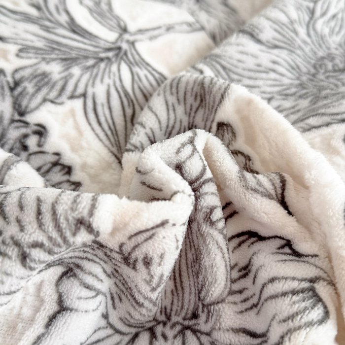 91家纺网 家纺一手货源 找家纺 赛丽雅 2025新款包边雕花烂花牛奶绒四件套 繁华熙悦