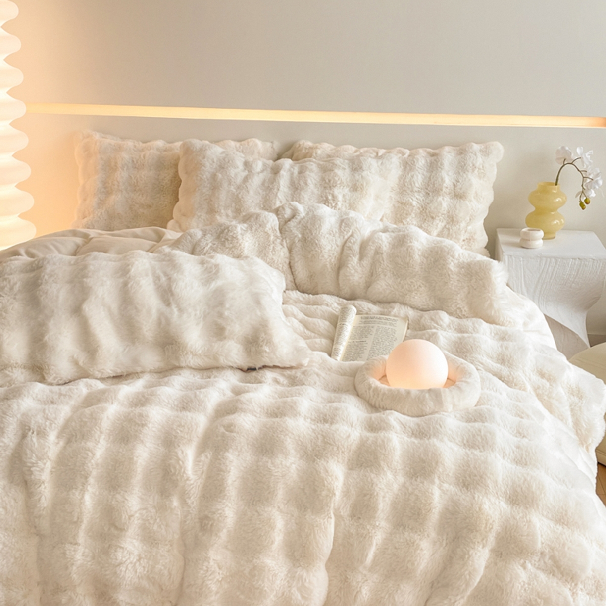 91家纺网 家纺一手货源 找家纺 （总）曲之慕 2025新款高克重皮草绒牛奶绒兔毛四件套