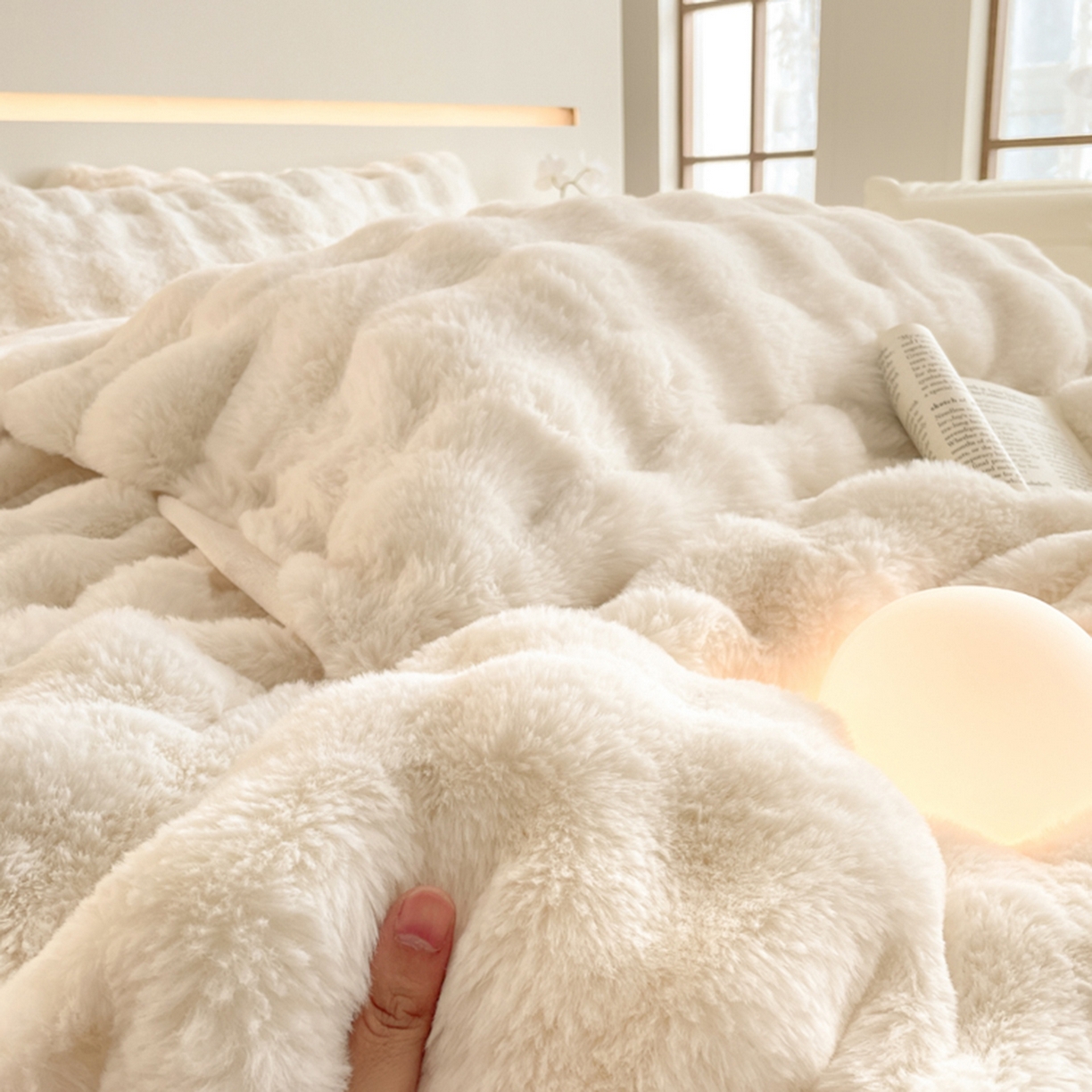 91家纺网 家纺一手货源 找家纺 （总）曲之慕 2025新款高克重皮草绒牛奶绒兔毛四件套