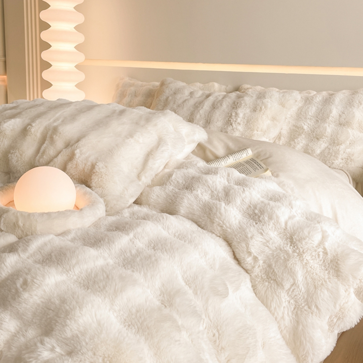 91家纺网 家纺一手货源 找家纺 （总）曲之慕 2025新款高克重皮草绒牛奶绒兔毛四件套