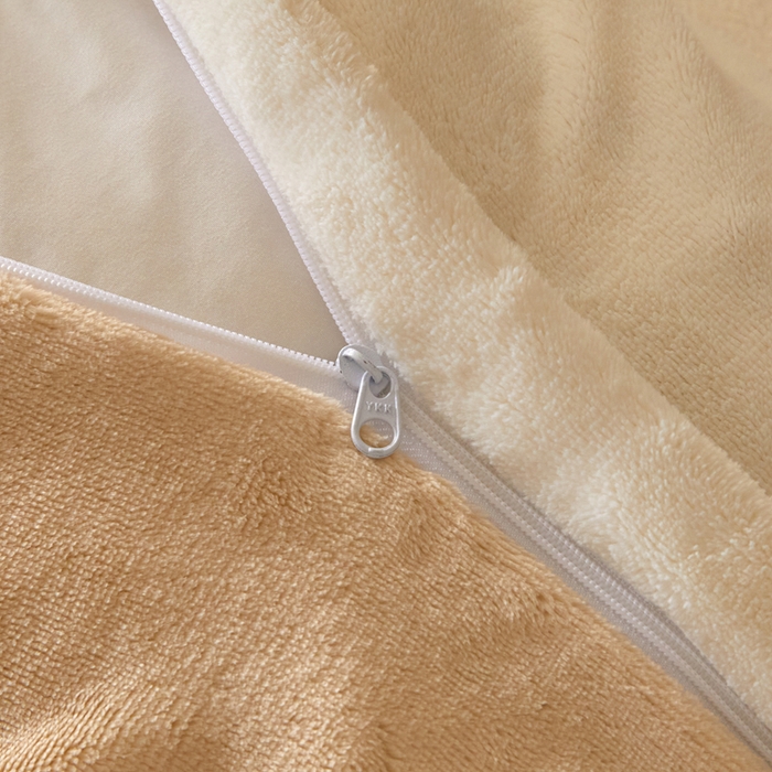 91家纺网 家纺一手货源 找家纺 ONE TWO ONE 121 新品【牛奶绒刺绣四件套】2025毛毯被子四件套单件床单被套床笠珊瑚绒牛奶绒冬被法兰绒兔毛绒 baby-白咖