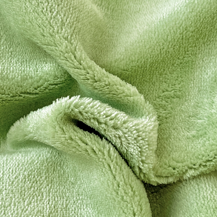 91家纺网 家纺一手货源 找家纺 富馨莱 2025新款牛奶绒纯色双拼被套 果绿