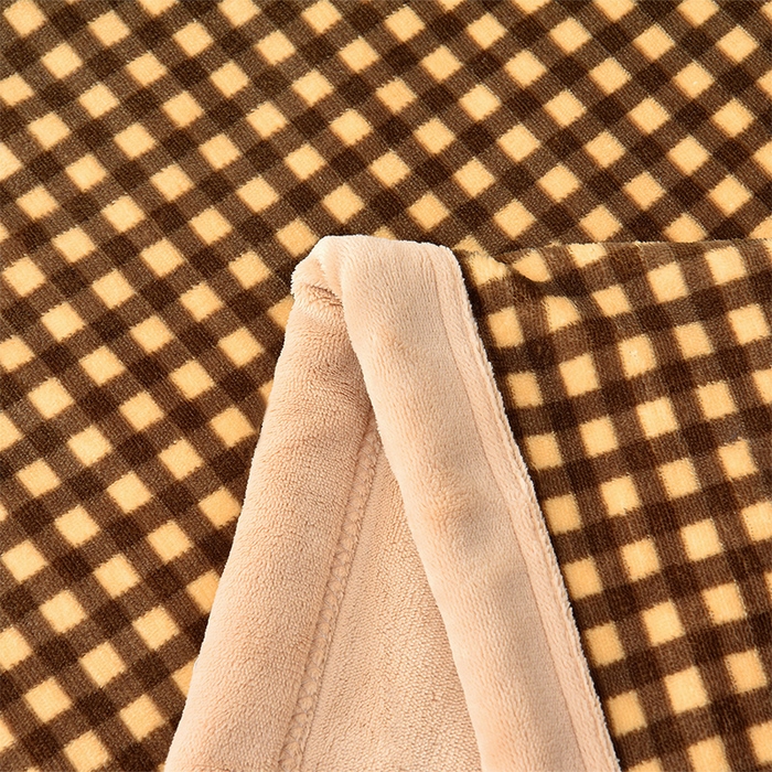 91家纺网 家纺一手货源 找家纺 茉保家纺 2024新款无印风款牛奶绒床盖四件套 咖小格