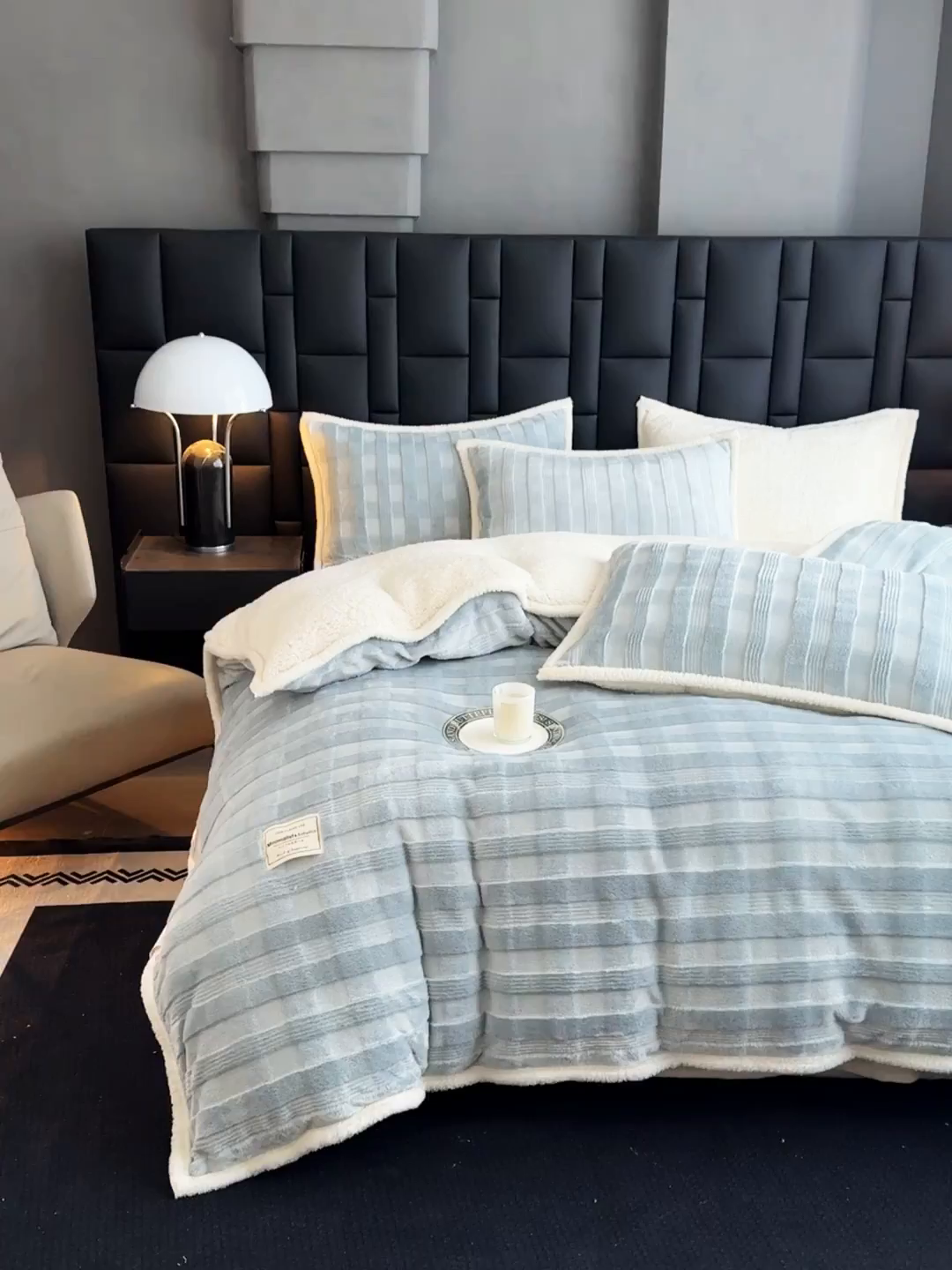 91家纺网 家纺一手货源 找家纺 （总）雅诗帛 2025新款A类玉兔绒北极绒纯色四件套