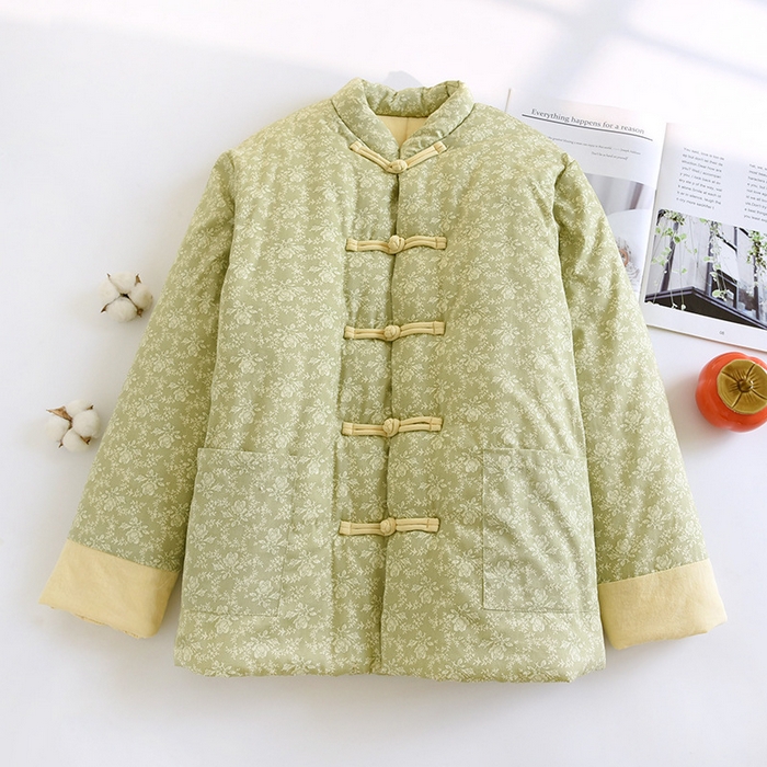 91家纺网 家纺一手货源 找家纺 （总）洛兰沙家居馆【只代发】【只代发】 2025新款纯棉花手工棉袄女士冬季加厚保暖棉衣冬季纯棉花手工棉衣保暖棉服中式传统妈妈装棉袄盘扣碎花