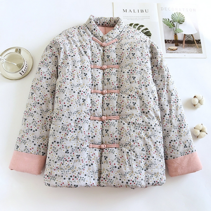 91家纺网 家纺一手货源 找家纺 （总）洛兰沙家居馆【只代发】【只代发】 2025新款纯棉花手工棉袄女士冬季加厚保暖棉衣冬季纯棉花手工棉衣保暖棉服中式传统妈妈装棉袄盘扣碎花