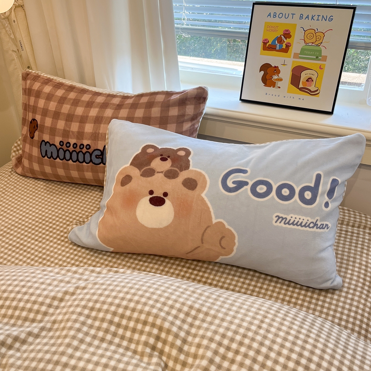 91家纺网 家纺一手货源 找家纺 （总）桃子家居 2025新品A类正版授权miiiiichan咪酱大版卡通数码印花加厚牛奶绒系列四件套