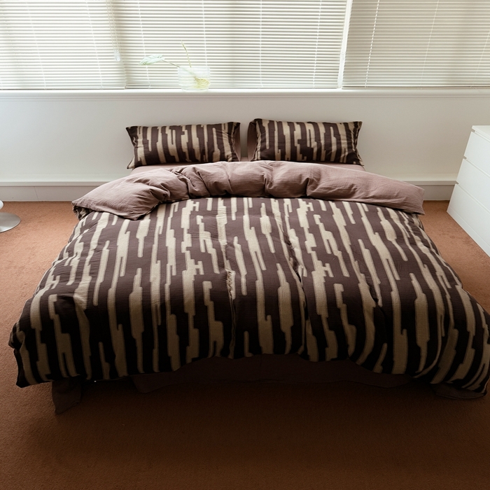 91家纺网 家纺一手货源 找家纺 棉小二-2025新款全棉色织提花被 黑布林