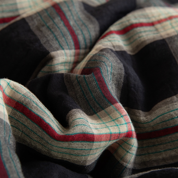 91家纺网 家纺一手货源 找家纺 棉小二-2025新款全棉色织提花被 黑大格